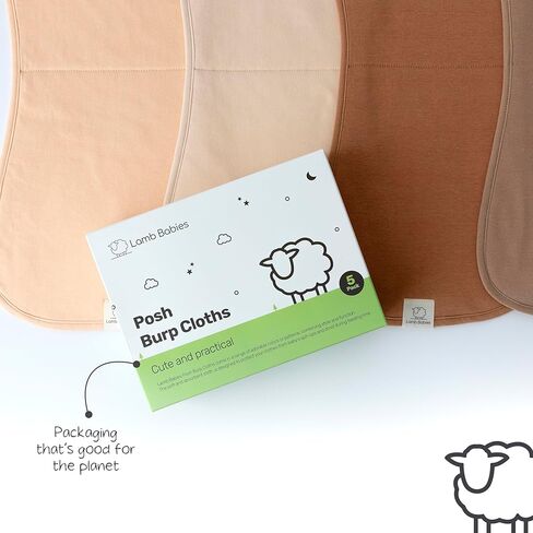 Posh Baby Cotton Burp Cloths, Absorbent, Lightweight, and Gentle Cotton for Mess-Free Moments, Baby Burp Cloths for Boys and Girls An Essential Addition to Every Parent's Diaper Bag in Saudi Arabia
