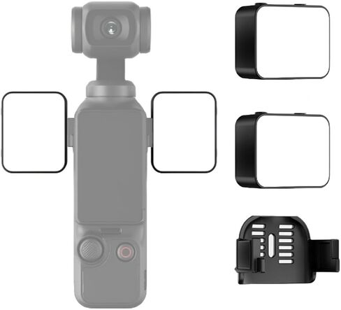 ضوء تعبئة الكاميرا متوافق مع DJI Pocket 3، للإضاءة المحمولة وتصوير الفيديو المحسن (مجموعة إضاءة التعبئة المزدوجة) in Saudi Arabia