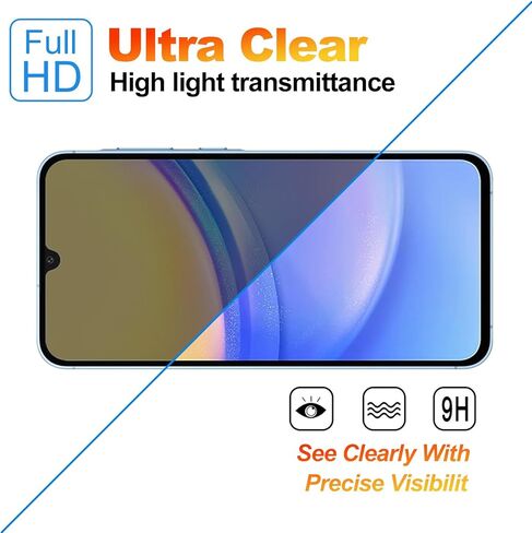 3 Pack Privacy Screen Protector for Samsung Galaxy A15 5G|Anti-Spy Tempered Glass Anti-Scratch, 9H Hardness & Easy Installation in Saudi Arabia