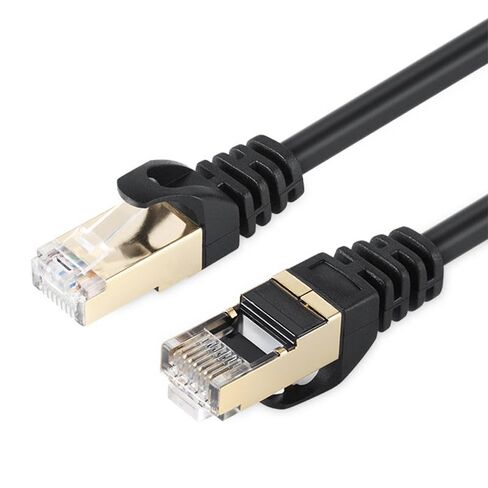 كابل إيثرنت Cat 8، كابل شبكة LAN عالي السرعة 40 جيجابت في الثانية 2000 ميجا هرتز، موصلات RJ45 مطلية بالذهب، 3FT، للاستخدام الداخلي (عبوة من 10 قطع) in Kuwait