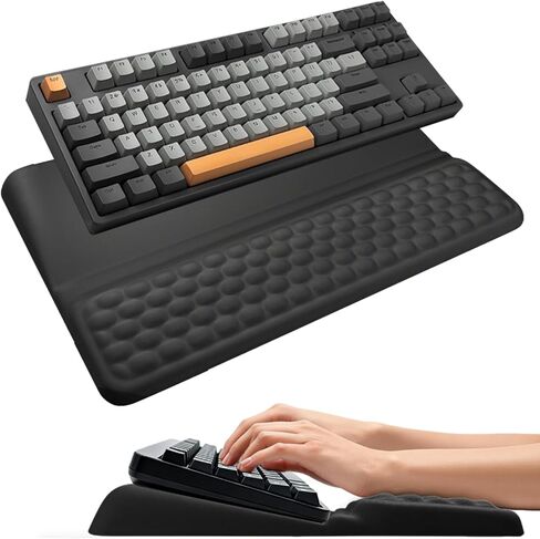 Wrist Rest with Keyboard Stand, Memory Foam Computer Keyboard Wrist Support Pad, Soft Ergonomic Desk Cushion Hand Rest for Office Home School in Saudi Arabia