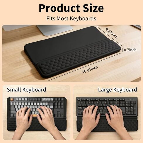 Wrist Rest with Keyboard Stand, Memory Foam Computer Keyboard Wrist Support Pad, Soft Ergonomic Desk Cushion Hand Rest for Office Home School in Saudi Arabia