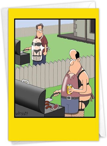 NOBLEWORKS Funny Birthday Retaing Card مع مظروف 5 × 7 بوصة (بطاقة واحدة) BDAY CAT Ball C10635BDG in Kuwait