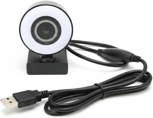 StreamLED HD USB Webcam with Adjustable LED Ring Light & Digital Mic – 720p Web Cam for Streaming, Zoom Meetings, Video Calls, Conferencing, Online Classes & Remote Work Setup in Saudi Arabia