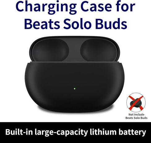 حقيبة شحن بديلة مطورة لسماعات Beats Solo Buds مع بطارية مدمجة بقدرة 660 مللي أمبير في الساعة، وزر مزامنة وقاعدة شحن محمولة منبثقة، ومنفذ شحن USB-C (سماعات الأذن غير متضمنة) in Saudi Arabia