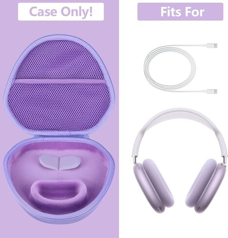Hard Case Replacement for Apple Airpods Max Over-Ear Headphones (Purple Case) in Kuwait