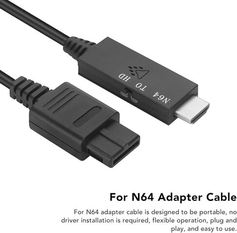 N64 to HD Adapter Converts,N64 to HD Multimedia Interface Adapter Cable for SNES for NGC for SFC Game Console in Saudi Arabia