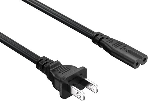 Cable Leader 15ft 18 AWG NEMA 1-15P to Non-Polarized IEC320 C7 Power Cord, Replacement Cord for Notebook, PS5, PS4, Xbox, Printers & TVs, Black (2 Pack) in Saudi Arabia
