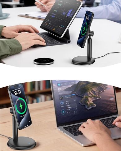 Magnetic Wireless Charger for iPhone, Fast Mag-Safe Charger Stand, Magnet Charger for iPhone 17/16/15/14/13 Series in Saudi Arabia