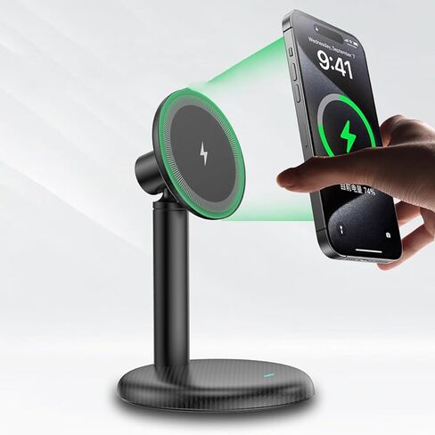 Magnetic Wireless Charger for iPhone, Fast Mag-Safe Charger Stand, Magnet Charger for iPhone 17/16/15/14/13 Series in Saudi Arabia
