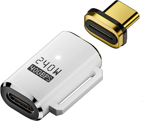 محول USB C مغناطيسي (I-Shape PD3.1 240W)، موصل USB4.0 من النوع C مع شحن PD ونقل بيانات بسرعة 40 جيجابت في الثانية، متوافق مع MacBook Pro/Air iPad Pro والمزيد من أجهزة USB C in Kuwait