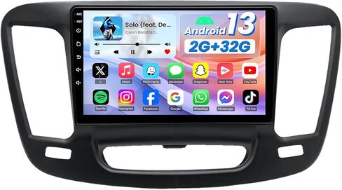 [8Core 4+64GB] ستيريو راديو السيارة لكرايسلر 200 2015 2016 2017: ترقية 1280*800HD ملحقات بديلة لشاشة اللمس مع CarPlay Android Auto Bluetooth5.0 FM AM 36EQ GPS 5G WiFi SWC كاميرا احتياطية in Kuwait