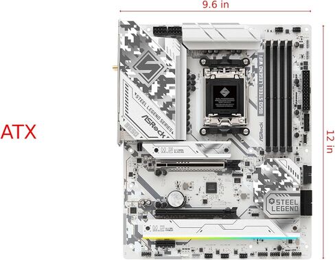ASRock Radeon RX 9070 XT Steel Legend 16 جيجابايت، اللوحة الأم B650 Steel Legend WiFi، وSteelLegend 850W PSU | منصة الألعاب والبث AM5 النهائية in Kuwait