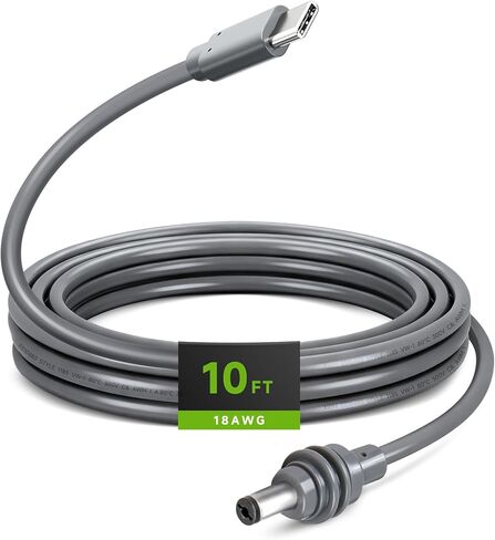 Anina USB-C to DC Power Cable for Starlink Mini (2M/6.5FT) with Smart PD Chip, 18AWG Replacement Type C Male to DC5521 Male Charging Cord, Stable Power Supply Accessory for Outdoor Camping in Saudi Arabia