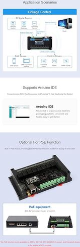 Industrial 8-Channel ESP32-S3 WiFi Relay Module, Built-in Xtensa 32-bit LX7 Dual-core Processor, Onboard Isolated CAN Interface, PoE Ethernet Port @XYGStudy (ESP32-S3-POE-ETH-8DI-8RO-C) in Saudi Arabia