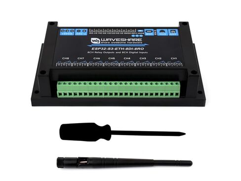 Industrial 8-Channel ESP32-S3 WiFi Relay Module, Built-in Xtensa 32-bit LX7 Dual-core Processor, Onboard Isolated CAN Interface, PoE Ethernet Port @XYGStudy (ESP32-S3-POE-ETH-8DI-8RO-C) in Saudi Arabia