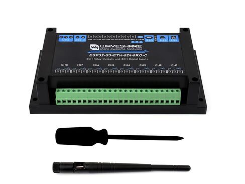 Industrial 8-Channel ESP32-S3 WiFi Relay Module, Built-in Xtensa 32-bit LX7 Dual-core Processor, Onboard Isolated CAN Interface, PoE Ethernet Port @XYGStudy (ESP32-S3-POE-ETH-8DI-8RO-C) in Saudi Arabia