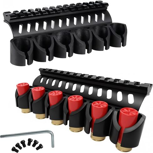 حامل صدفة سرج جانبي من GOTICAL لبنادق سلسلة Mossberg 500/590/Shockwave، حامل 6 قذائف، 13 فتحة تثبيت in Kuwait