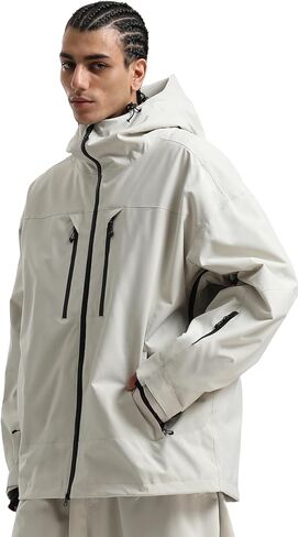 GSOU SNOW Snowboard Jacket Men Baggy Ski Jacket Waterproof Snow Coat Insulated Hooded Clothes for Winter Outdoor in Saudi Arabia