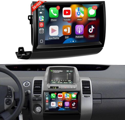 Naifay Android Car Radio for (Non J.B.L Version) Toyota Prius 2004 2005 2006 2007 2008 2009, 2G+32G 9inch Touch Screen for Toyota Prius Stereo with Carplay Android Auto Bluetooth GPS WiFi Camera MIC in Saudi Arabia