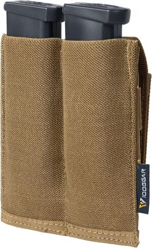 IDOGEAR Molle Mag Pouch 9 مللي متر مزدوج مسدس مجلة الحقائب التكتيكية مطاطا ماج الناقل ل 9 مللي متر .40 S & W .45 ACP المجلات in Saudi Arabia
