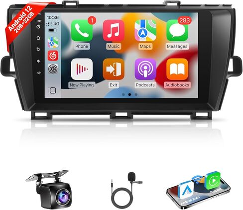 Naifay Android Car Radio for (إصدار غير J.B.L) Toyota Prius 2004 2005 2006 2007 2008 2009، 2G+32G 9 بوصة شاشة تعمل باللمس لسيارة Toyota Prius Stereo مع Carplay Android Auto Bluetooth GPS WiFi Camera MIC in Kuwait