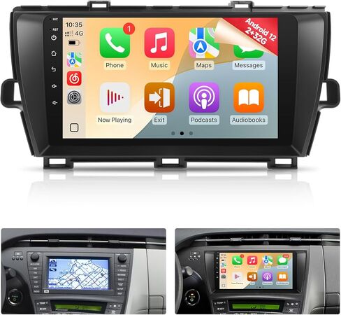Naifay Android Car Radio for (إصدار غير J.B.L) Toyota Prius 2004 2005 2006 2007 2008 2009، 2G+32G 9 بوصة شاشة تعمل باللمس لسيارة Toyota Prius Stereo مع Carplay Android Auto Bluetooth GPS WiFi Camera MIC in Kuwait