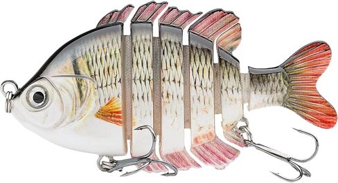 طُعم صيد متعدد المفاصل طُعم انزلاقي من Panfish Bluegill طُعم سباحة صلب للمياه السطحية طُعم للمياه المالحة والمياه العذبة 3.5 بوصة/0.85 أونصة in Kuwait