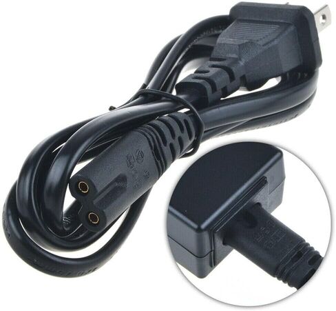 2-Prong AC Power Cord Cable Lead for Electronics Radio PS2 Xbox PSU Adapter in Saudi Arabia