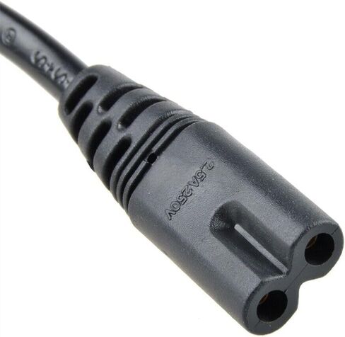 2-Prong AC Power Cord Cable Lead for Electronics Radio PS2 Xbox PSU Adapter in Saudi Arabia