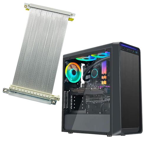 هياكل الكمبيوتر PCIe4.0 X16 كابل الناهضون لبطاقة الرسومات ITX PC Case PCIe4.0 X16 مزدوج عكس GPU تمديد الحبل ثنائي الاتجاه عكس بطاقة الرسومات كابل in Kuwait