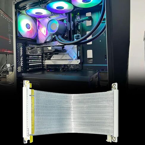 هياكل الكمبيوتر PCIe4.0 X16 كابل الناهضون لبطاقة الرسومات ITX PC Case PCIe4.0 X16 مزدوج عكس GPU تمديد الحبل ثنائي الاتجاه عكس بطاقة الرسومات كابل in Kuwait