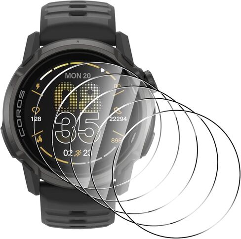 5 Pack Tempered Glass for COROS APEX 4 46mm Screen Protector,9H Hardness,Ultra Resistant,Anti-Fingerprints,No Bubbles,HD-Clear,Full Coverage Watch Film for COROS APEX 4 46mm [Easy Install] in Kuwait