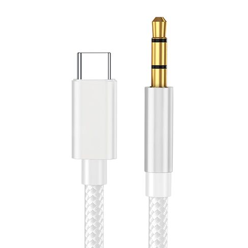 USB C to 3.5mm Audio Jack Cable, 2Pack Aux Cord for iPhone 17/16/15 Pro Max, Nylon Braided Type C to 3.5mm Aux Headphone Stereo Cord Car Cable for Samsung S25 and Other iOS and Android Devices, Gold in Saudi Arabia