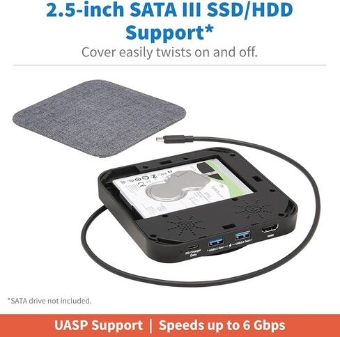 Tripp Lite USB C Dock Single Display 4K HDMI USB-A/USB C Hub 100W Charging (U442-DOCK17-GY) in Saudi Arabia