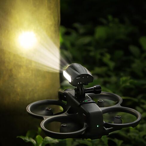LICHIFIT Searchlights Strobe Light مع حامل بدون طيار لـ DJI Avata 2 Spotlight Floodlight Bracket Support لتركيب ضوء الطيران الليلي على الطائرة بدون طيار مع محول كاميرا الحركة لـ Insta360 GO 3S / GO3 in Kuwait
