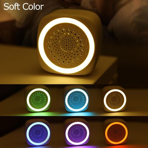 Q9 White Noise Machine with 7-Color Night Light, Sleep Aid Sound Machine, Portable Sleep Therapy Device for Bedroom, Multiple Soothing Sounds in Saudi Arabia