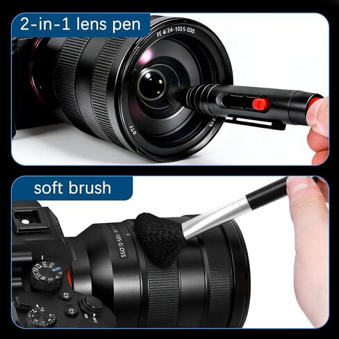 مجموعة تنظيف الكاميرا لكاميرات DSLR والكاميرات بدون مرايا - عدسة ملحقات الكاميرا، مجموعة تنظيف المستشعر وعدسة الكاميرا، هدايا مثالية للمصورين، Canon، Sony A7III مجموعة تنظيف المستشعر in Kuwait
