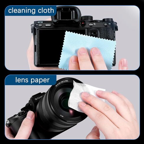 مجموعة تنظيف الكاميرا لكاميرات DSLR والكاميرات بدون مرايا - عدسة ملحقات الكاميرا، مجموعة تنظيف المستشعر وعدسة الكاميرا، هدايا مثالية للمصورين، Canon، Sony A7III مجموعة تنظيف المستشعر in Kuwait