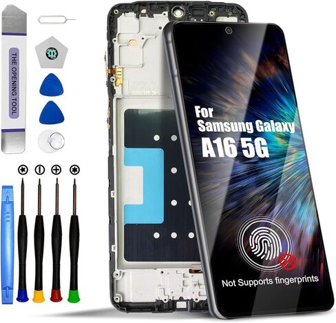 بديل شاشة Samsung Galaxy A12 مع إطار لمجموعة استبدال شاشة Samsung a12 a125u s127dl a125a a125w شاشة LCD رقمية تعمل باللمس مع أدوات قطع الغيار 6.5 بوصة in Kuwait