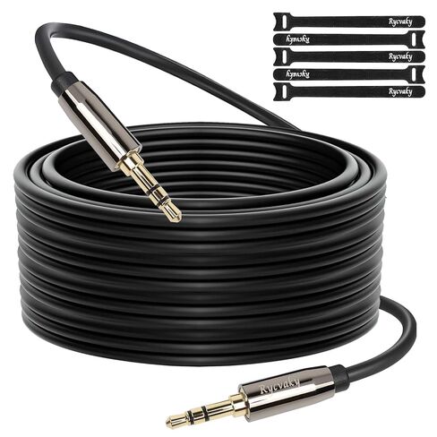 3.5mm Aux Audio Stereo Cable, Hi-Fi Sound Male to Male Aux Cable for Headphones, Car, Home Stereos, Speaker or Subwoofer, Gold Plated Connectors,75ft - 1 Pack in Kuwait