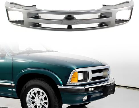 مجموعة الشبكة مع إدراج فضي متوافق مع 1997 1998 Ford F-150 F-250 Chrome Shell البلاستيك استبدال FO1200380 in Kuwait