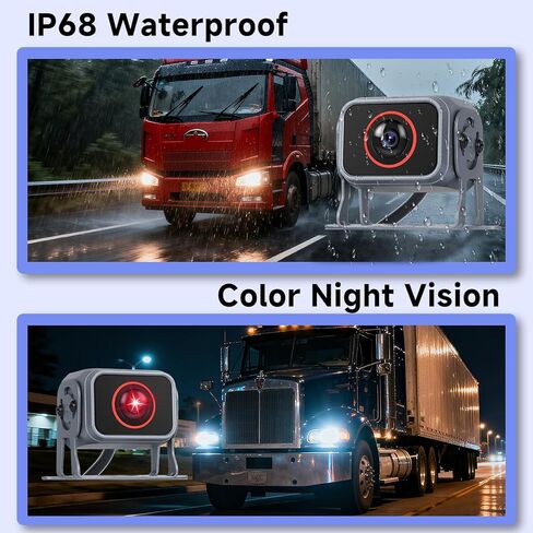 5 Channel Touchscreen Backup Camera Monitor for Truck/RV/Semi Trailer/Van/Cars, 10.1 Inch HD Night Vision backup system, Music& Video Blind Spot Warning Loop Record Waterproof Reverse Cameras USB Slot in Saudi Arabia