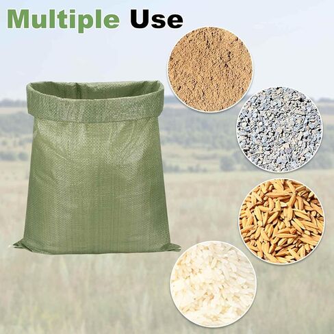 PATIKIL Heavy Duty Sand Bags, (35.5"x37.5", Gray) (5 Pcs), Empty Sandbags Woven Polypropylene Sandbags Sand Bags Suit for - Flooding Weight Construction Earth Bag Homes in Saudi Arabia