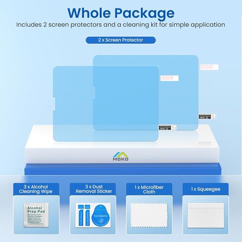 MoKo 2 Pack Paperfeel Screen Protector for iPad A16 11th Generation 2025 11 inch/iPad 10th Generation 2022 10.9 inch, Like Writing on Real Paper Matte PET Film, Anti-Glare, Case Friendly in Saudi Arabia