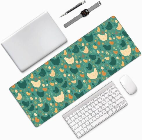 Famame Laptop Mouse Pad Vintage Spring Cute Dickens Egges Desk Desk مع حواف مخيط 31.5x 11.8 بوصة in Kuwait