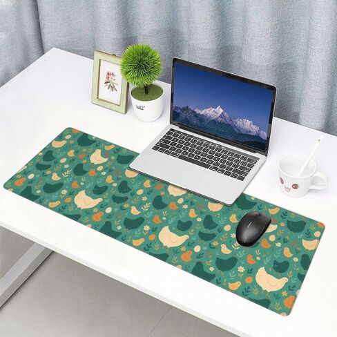 Famame Laptop Mouse Pad Vintage Spring Cute Dickens Egges Desk Desk مع حواف مخيط 31.5x 11.8 بوصة in Kuwait