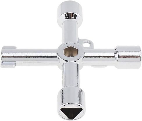 4-Way Key, Multi-Functional Utilities Key, Plumbing Wrench, Plumber Opening Tool for Electric Control Water Gas Meter Box Cupboard Cabinet Train in Saudi Arabia