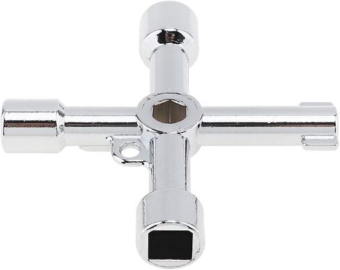4-Way Key, Multi-Functional Utilities Key, Plumbing Wrench, Plumber Opening Tool for Electric Control Water Gas Meter Box Cupboard Cabinet Train in Saudi Arabia