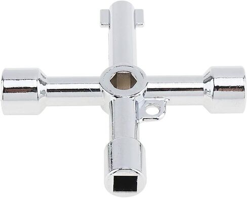 4-Way Key, Multi-Functional Utilities Key, Plumbing Wrench, Plumber Opening Tool for Electric Control Water Gas Meter Box Cupboard Cabinet Train in Saudi Arabia